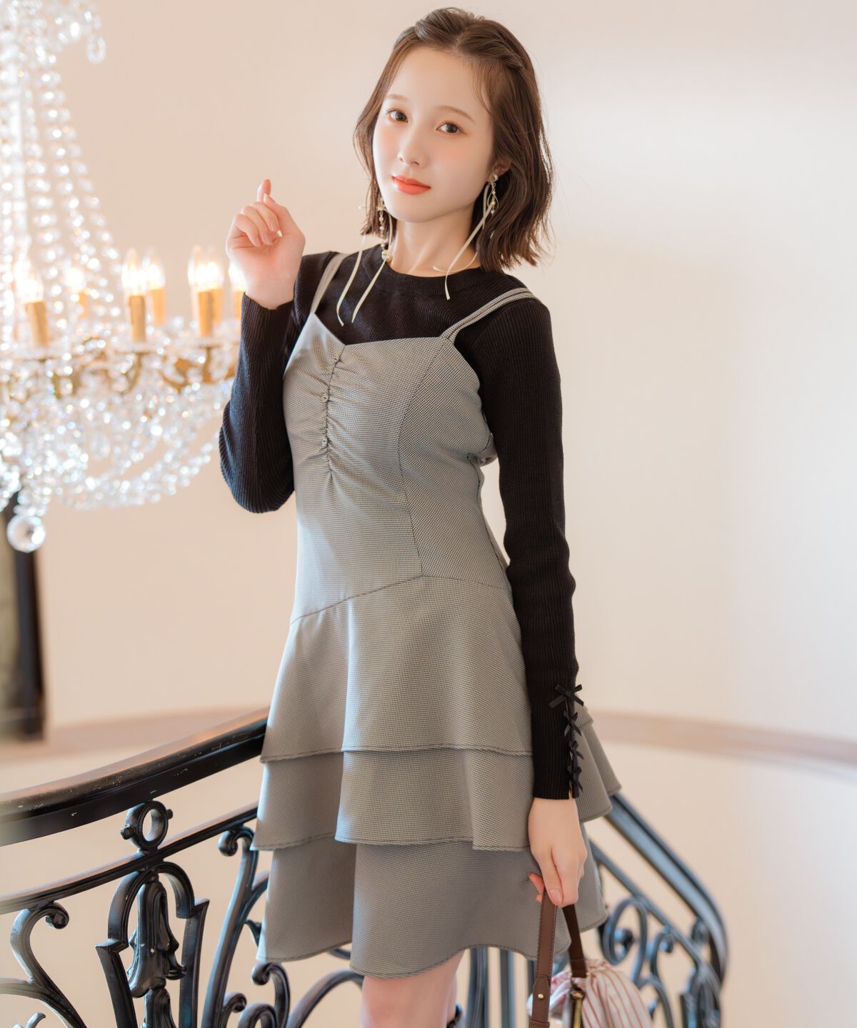 WILLSELECTION「ダブルストラップアシンメトリーワンピース」|ワンピース|