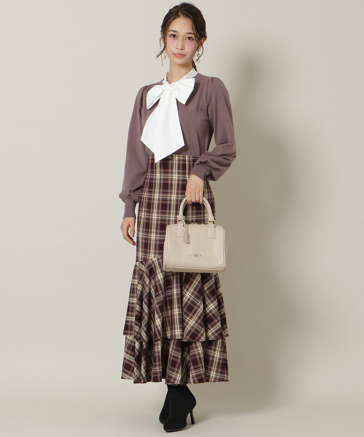 WILLSELECTION「リボンドッキングプルオーバー」|ニット・セーター|