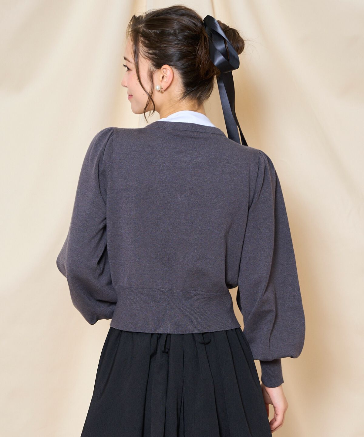 WILLSELECTION「リボンドッキングプルオーバー」|ニット・セーター|