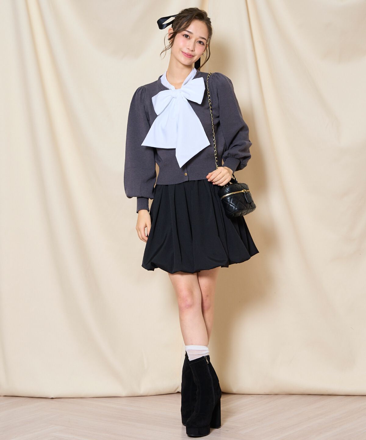 WILLSELECTION「リボンドッキングプルオーバー」|ニット・セーター|