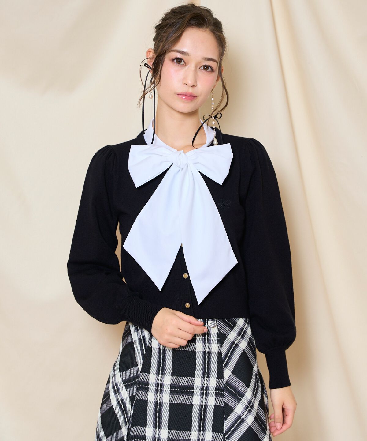 WILLSELECTION「リボンドッキングプルオーバー」|ニット・セーター|