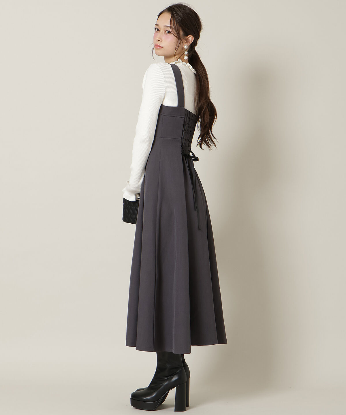 WILLSELECTION「ZIPデザインフレアジャンスカ」|ワンピース|