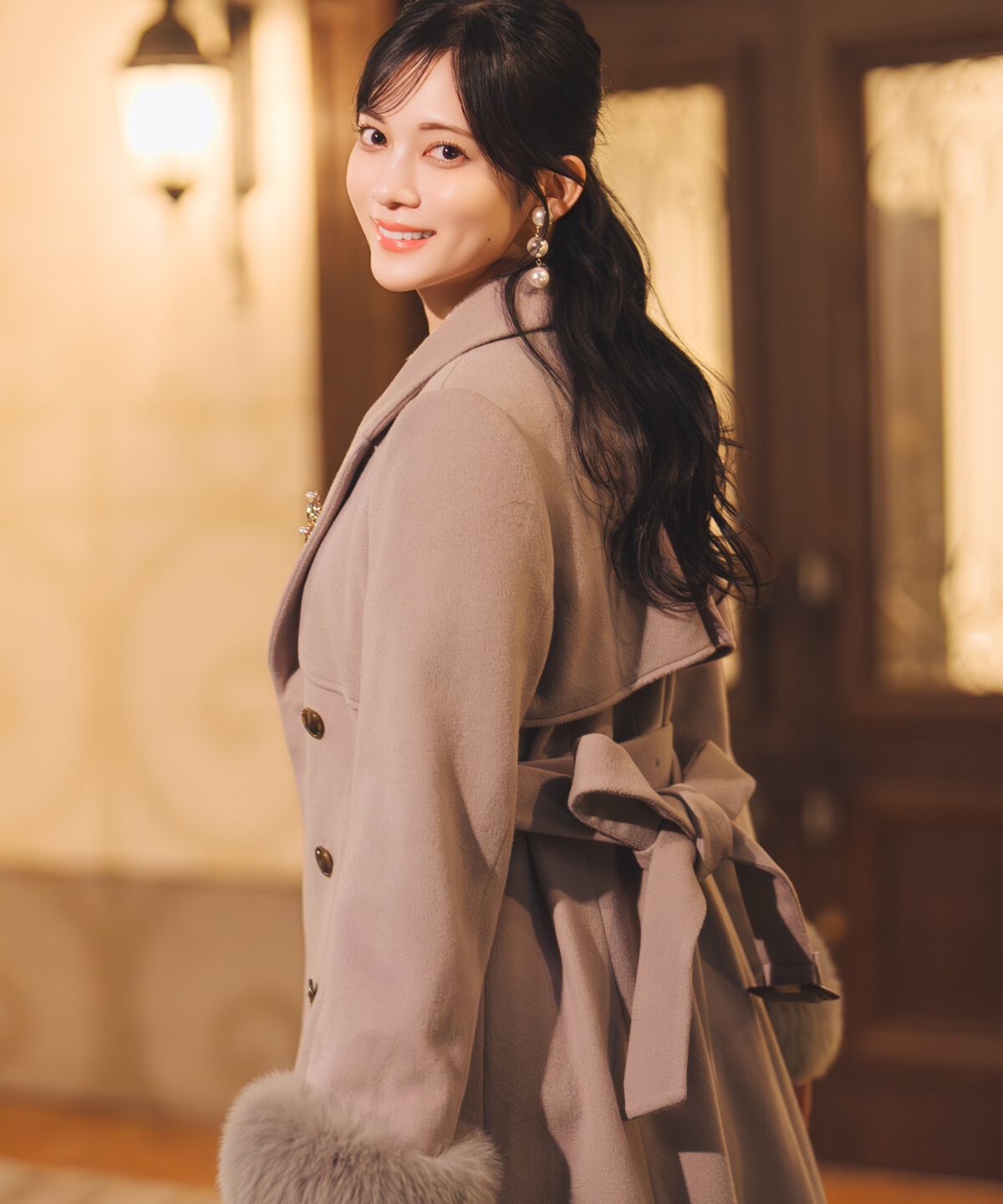 WILLSELECTION「リアルファー付きウールフレアコート」|その他|