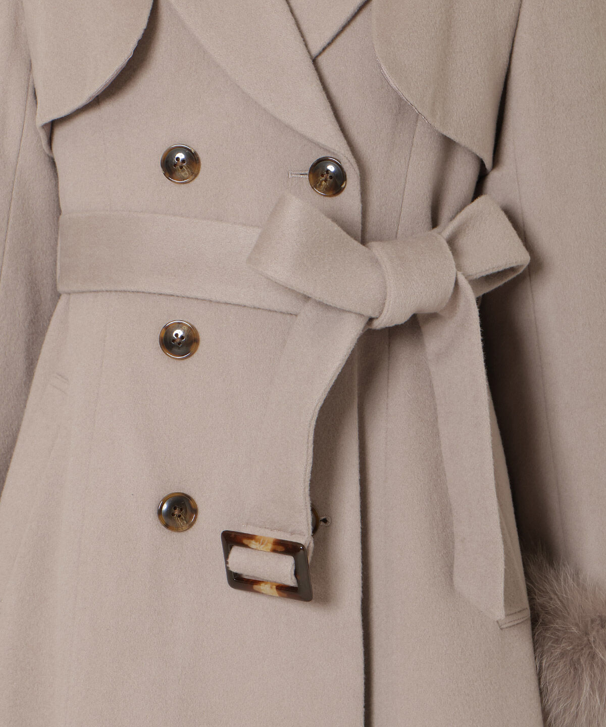 WILLSELECTION「リアルファー付きウールフレアコート」|その他|