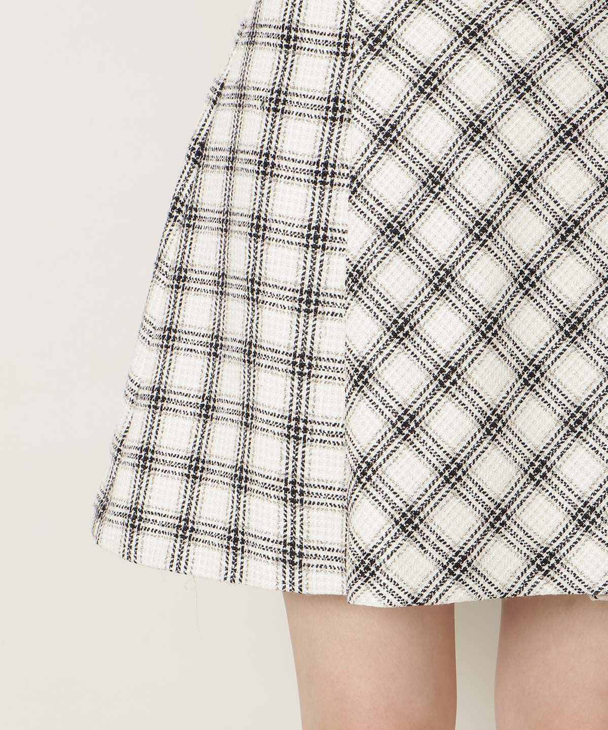 WILLSELECTION「ビットデザインツイードミニスカート」|フレア|