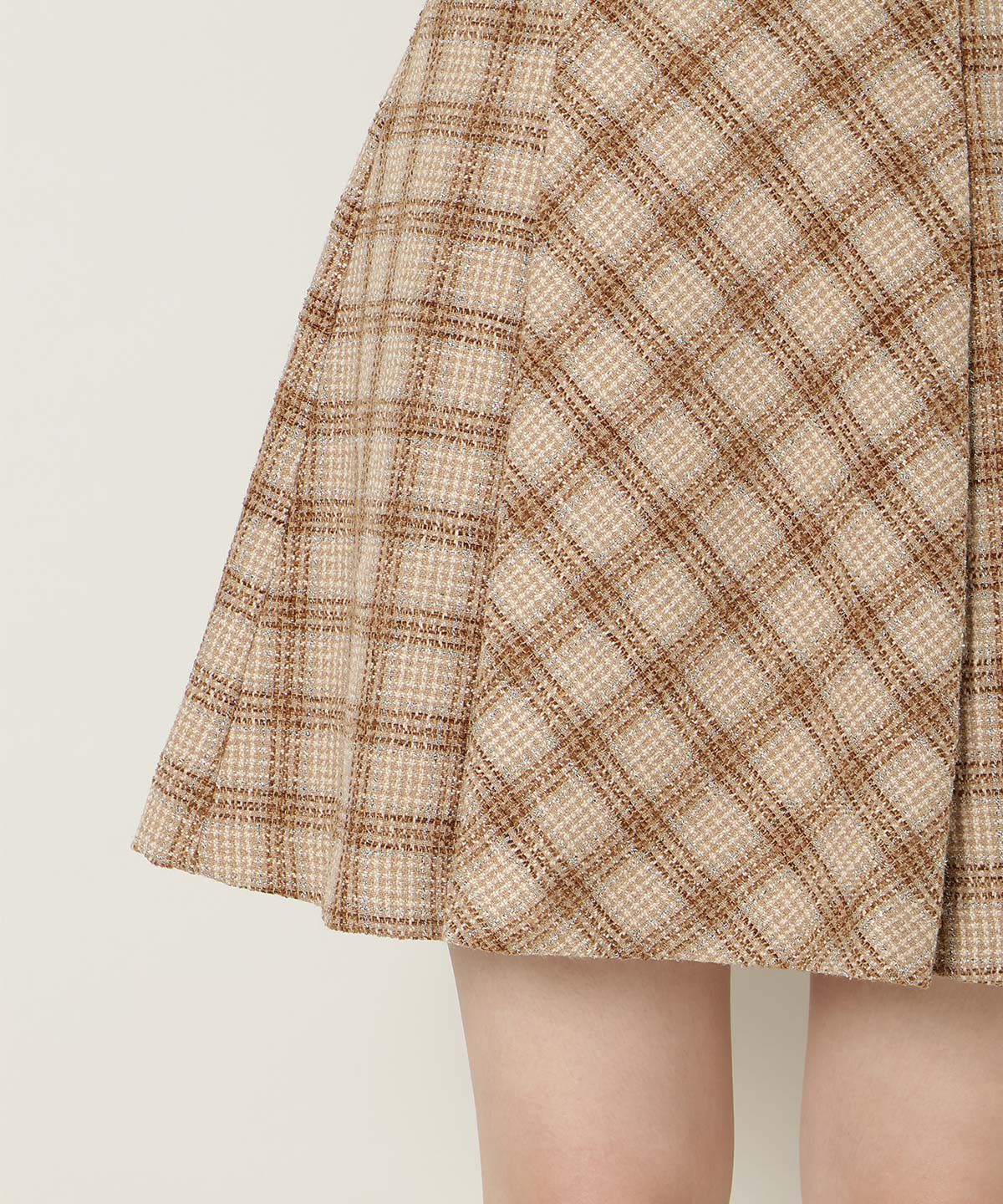 WILLSELECTION「ビットデザインツイードミニスカート」|フレア|