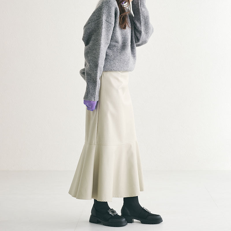 ORiental TRaffic「バックルビジューニットブーツ/31437」|ショートブーツ|