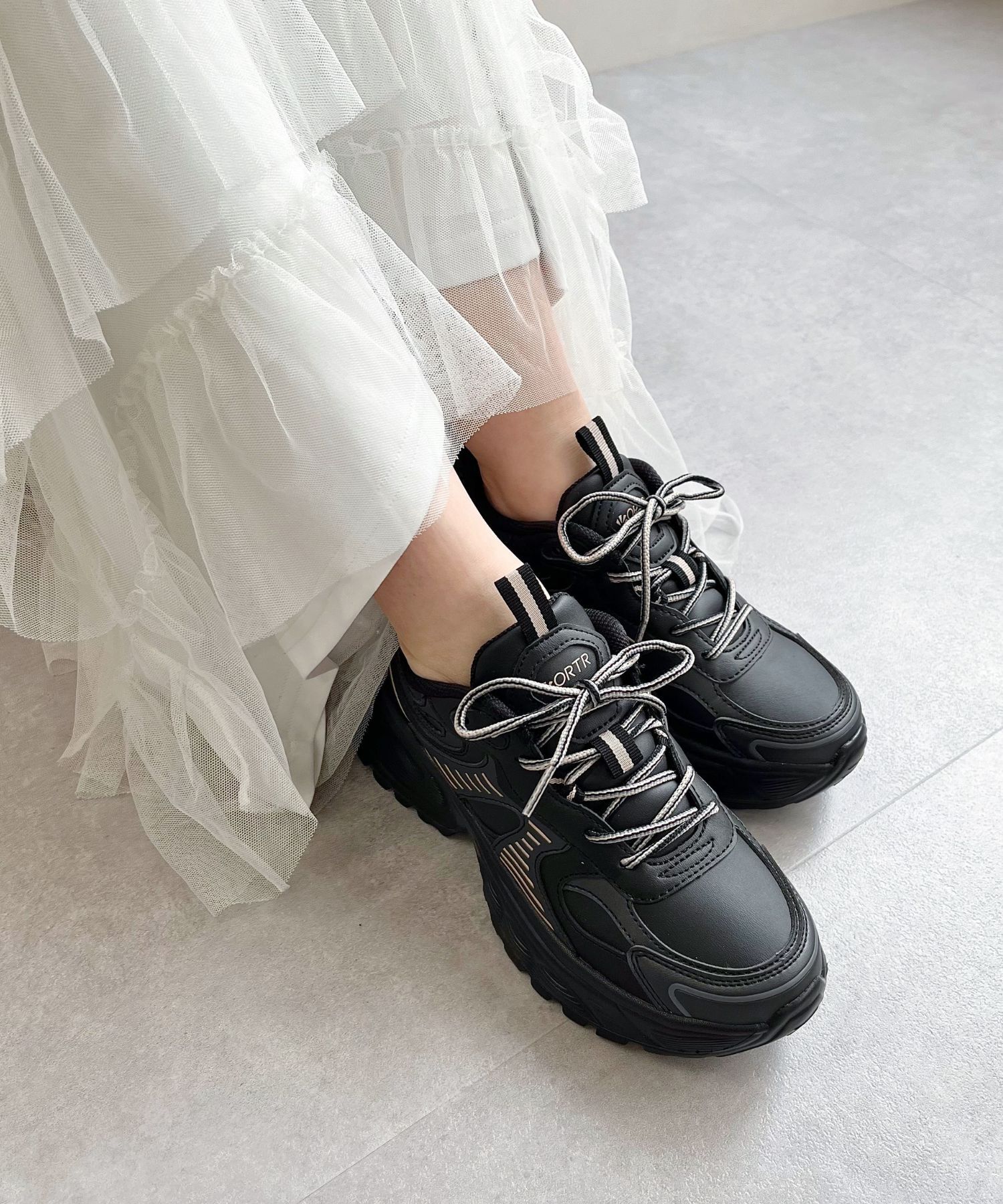 ORiental TRaffic「●2025春夏新作●配色パーツダッドスニーカー/OT3754」|スニーカー|