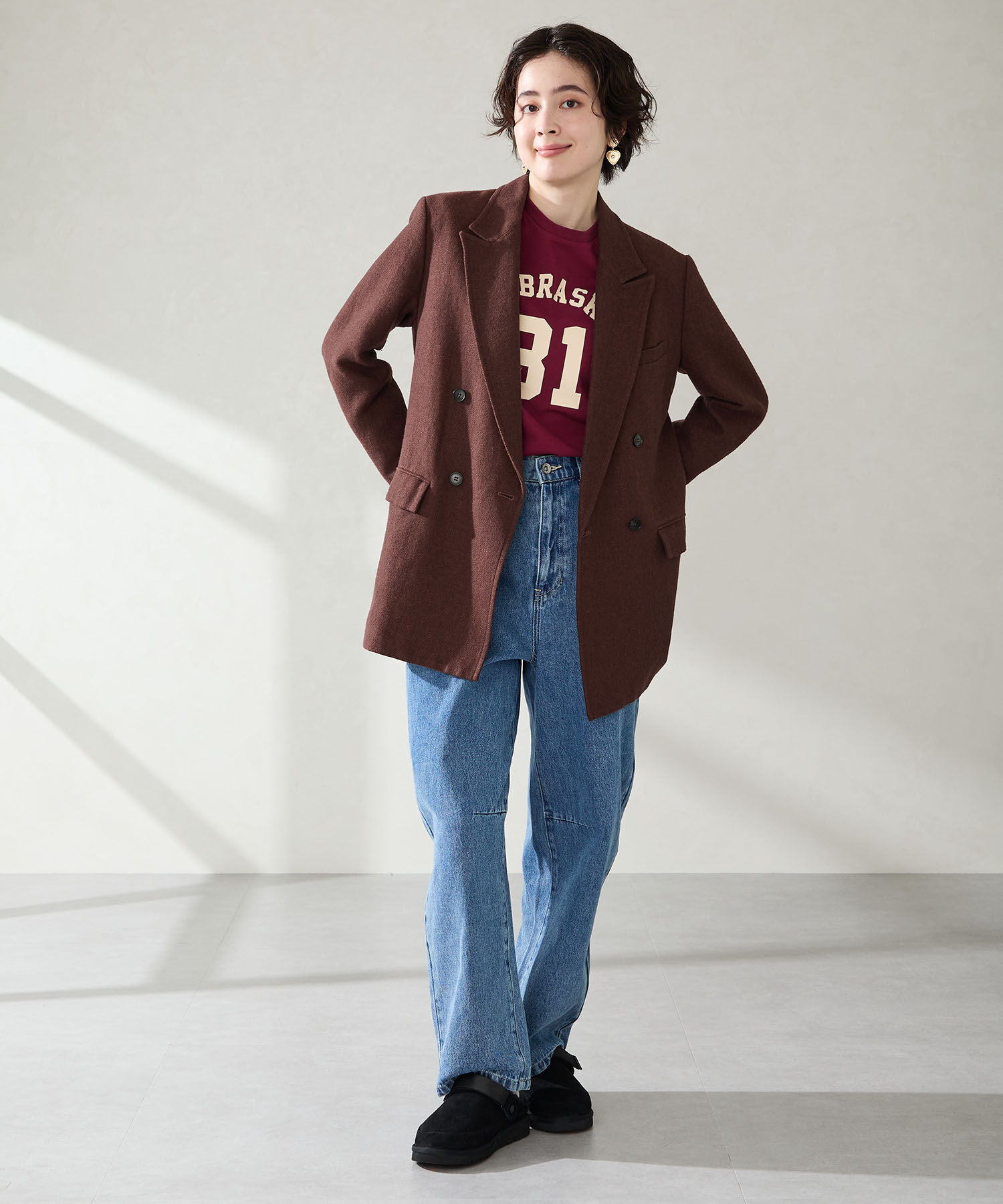 ORiental TRaffic「●2025秋冬新作●【 厚底 ・ 軽量 】 ムートン ベルト サンダル /55302 もこもこ 暖かい 防寒」|モカシン|