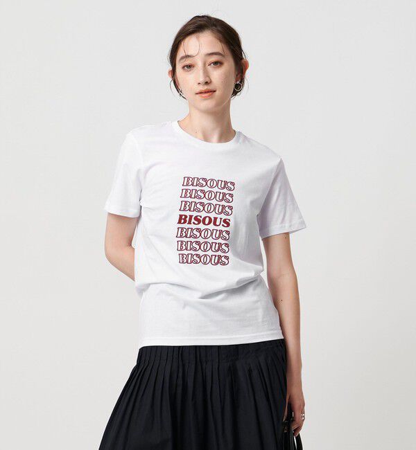 UNITED ARROWS「＜Les Petits Basics＞BISOUS プリントTシャツ」|Tシャツ・カットソー|
