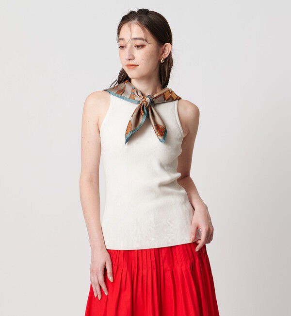 UNITED ARROWS「カップ付き ニットアメリカンスリーブタンクトップ」|タンクトップ|WHITE