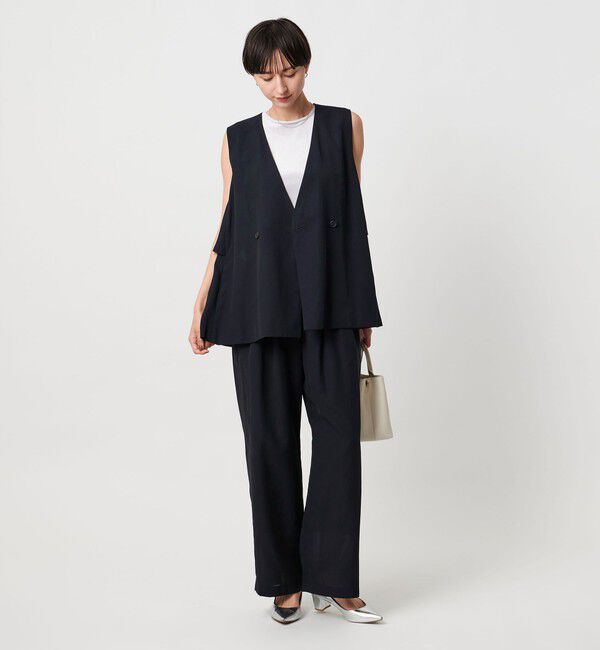 UNITED ARROWS「シアー イージー ワイド パンツ ‐ウォッシャブル‐」|チノ|