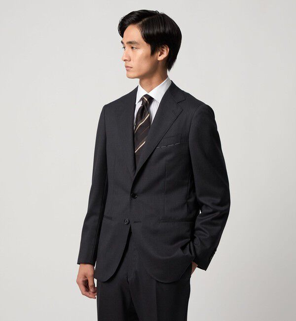 UNITED ARROWS「イージーケア AG キャンディーストライプ セミワイドカラー クレリックシャツ 抗菌防臭」|シャツ・ブラウス|