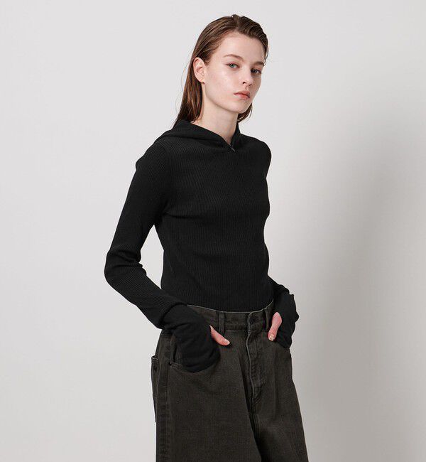 ASTRAET「＜ASTRAET＞フーデッド リブニット」|ニット・セーター|