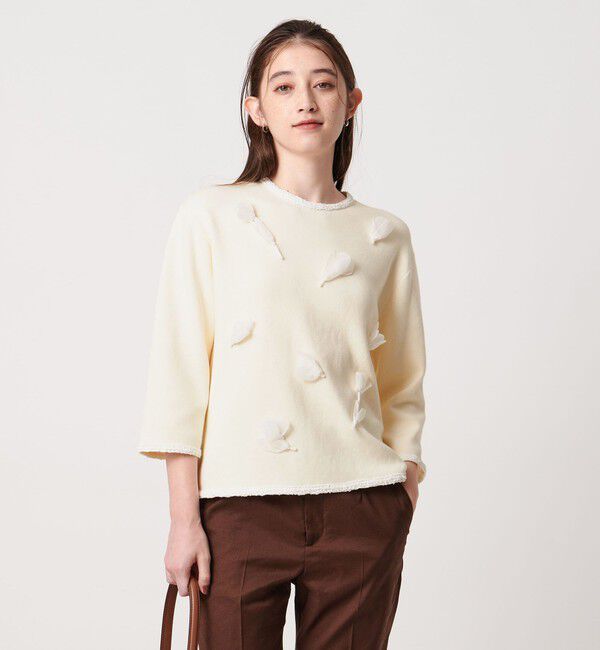 UNITED ARROWS「BROCHE  フラワーモチーフ ニット」|ニット・セーター|