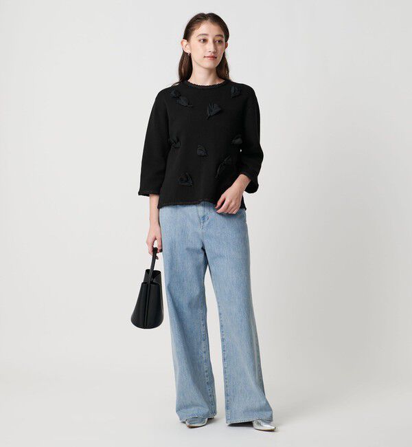 UNITED ARROWS「BROCHE  フラワーモチーフ ニット」|ニット・セーター|