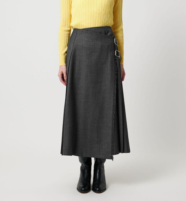 UNITED ARROWS「【別注】＜O&rsquo;NEIL of DUBLIN＞プリーツ ロング スカート グレー」|スカート|
