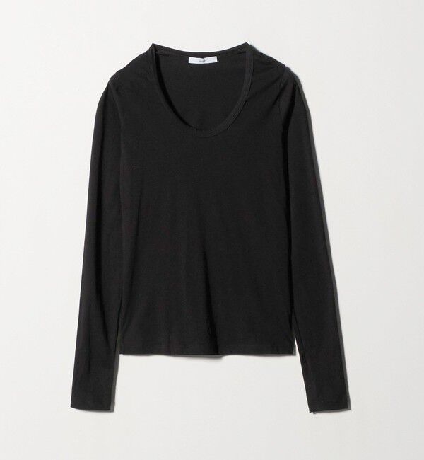 ASTRAET「＜ASTRAET＞ハイゲージ テンジク Uネックカットソー」|Tシャツ・カットソー|BLACK