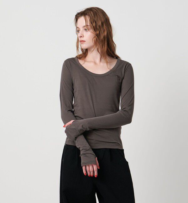 ASTRAET「＜ASTRAET＞ハイゲージ テンジク Uネックカットソー」|Tシャツ・カットソー|