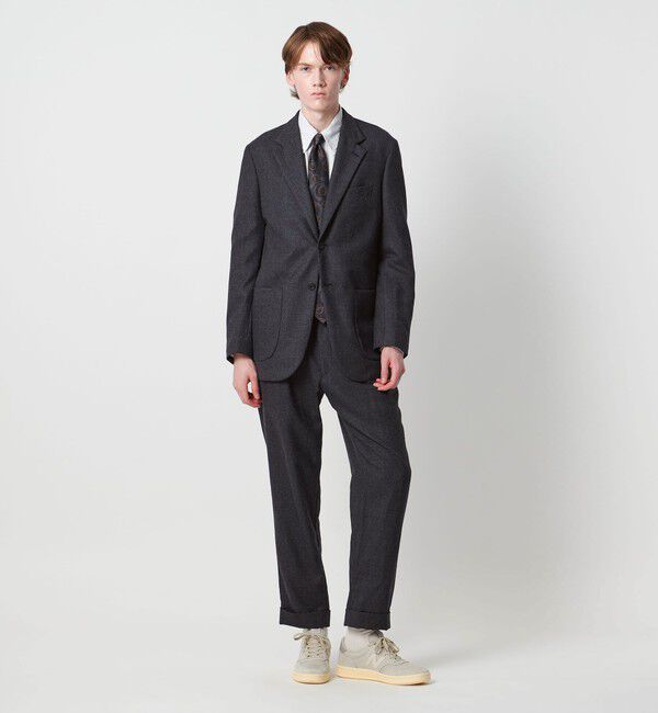 UNITED ARROWS「＜District＞ウールギャバジン ウォッシュド ワイド 1プリーツパンツ」|スラックス|