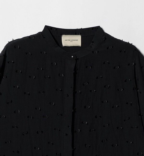 UNITED ARROWS「ドットカットジャガード シャツ ブラウス ‐ウォッシャブル‐」|シャツ・ブラウス|