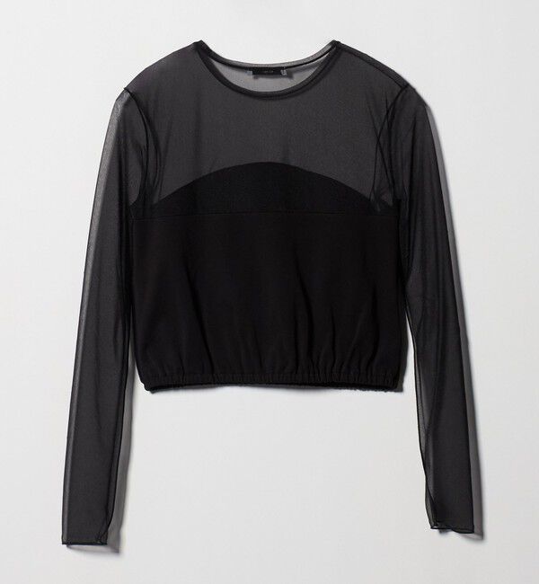 ASTRAET「＜ASTRAET＞フライスxシアー コンビ クルーネックカットソー」|Tシャツ・カットソー|