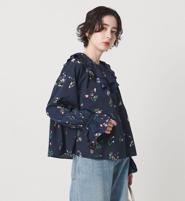 UNITED ARROWS「フラワー プリント ブラウス ‐ウォッシャブル‐」|シャツ・ブラウス|