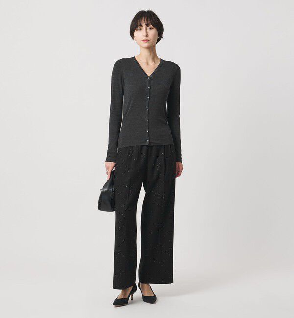 UNITED ARROWS「18G ウール フィット リブ カーディガン」|カーディガン|