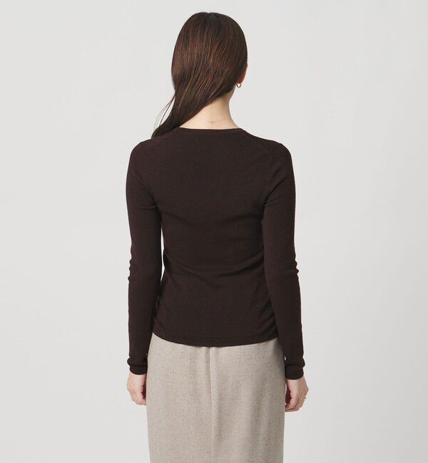 UNITED ARROWS「18G ウール フィット リブ カーディガン」|カーディガン|