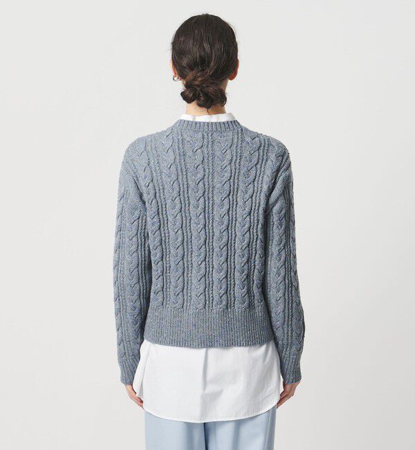 UNITED ARROWS「ミックス カラー ケーブル プルオーバー ニット」|ニット・セーター|