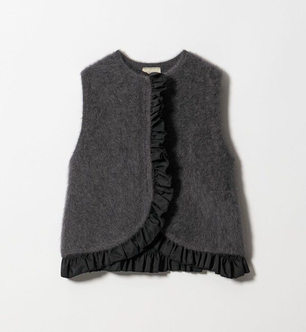 UNITED ARROWS「フォックスカシミヤ フリルコンビ ベスト」|ベスト・ジレ|