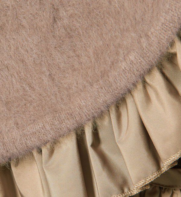 UNITED ARROWS「フォックスカシミヤ フリルコンビ ベスト」|ベスト・ジレ|