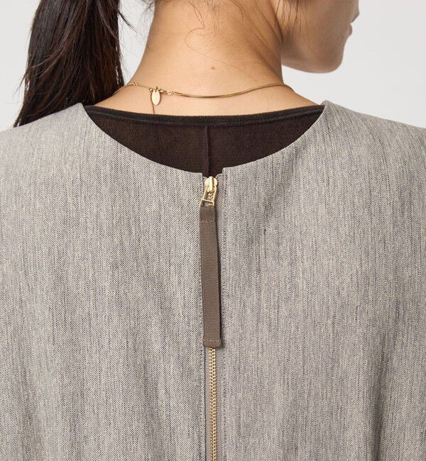 UNITED ARROWS green label relaxing「［size SHORT/TALLあり］ツイードライク キーネック オールインワン」|オールインワン|