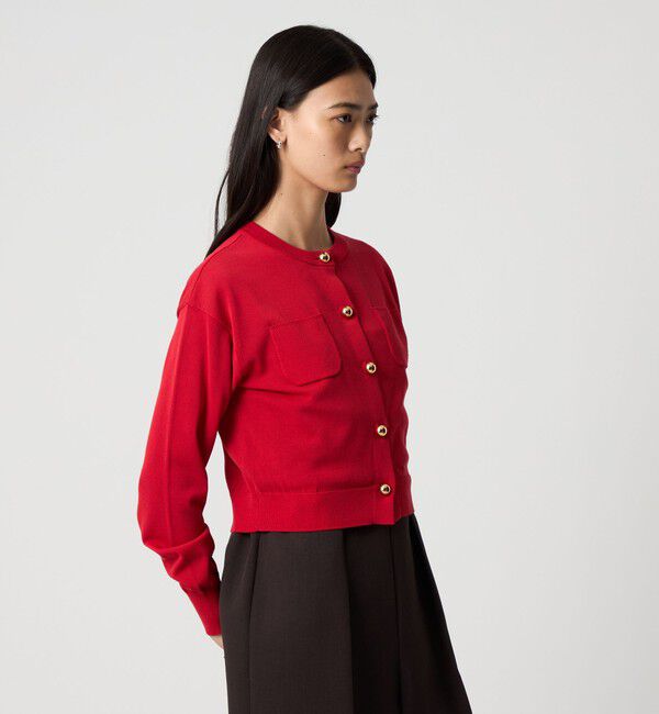 EMMEL REFINES「＜EMMEL REFINES＞EM HW ボタンポケット ミニ カーディガン」|カーディガン|