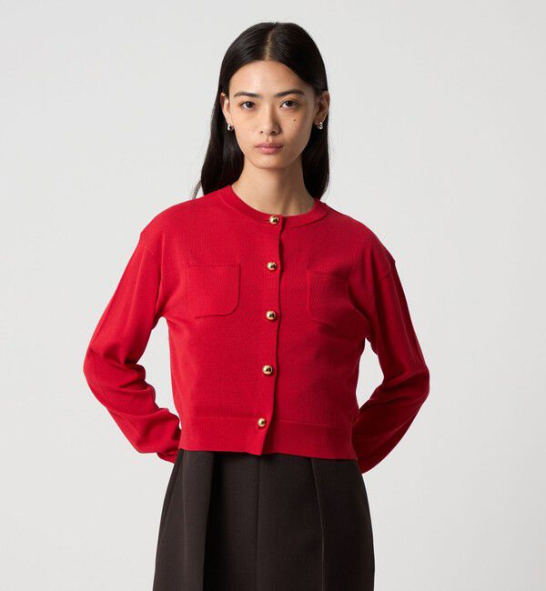 EMMEL REFINES「＜EMMEL REFINES＞EM HW ボタンポケット ミニ カーディガン」|カーディガン|