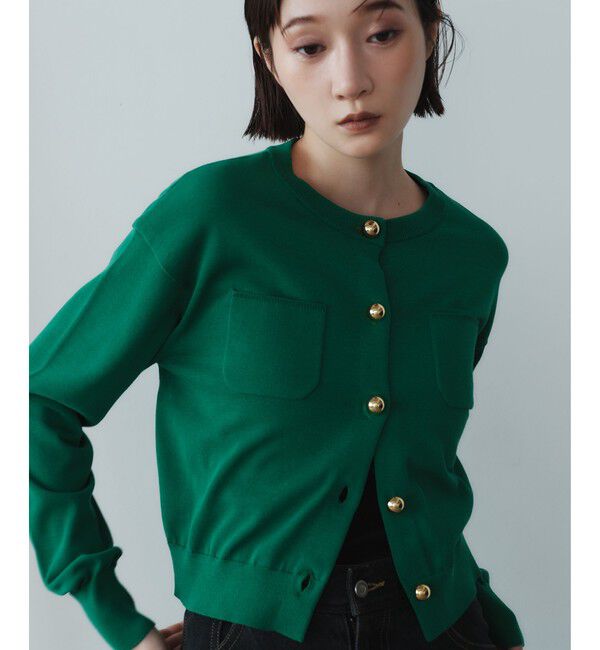 EMMEL REFINES「＜EMMEL REFINES＞EM HW ボタンポケット ミニ カーディガン」|カーディガン|KELLY