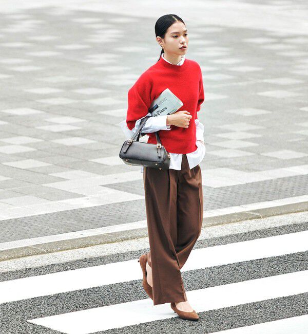 UNITED ARROWS green label relaxing「［size SHORT/TALLあり］キチントボトムス カバー ワイド パンツ」|スラックス|