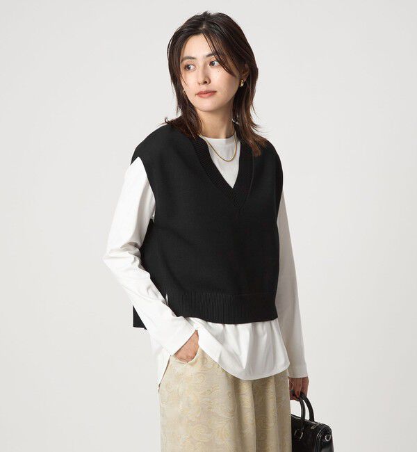 UNITED ARROWS green label relaxing「Vネック ニット ベスト」|ベスト・ジレ|