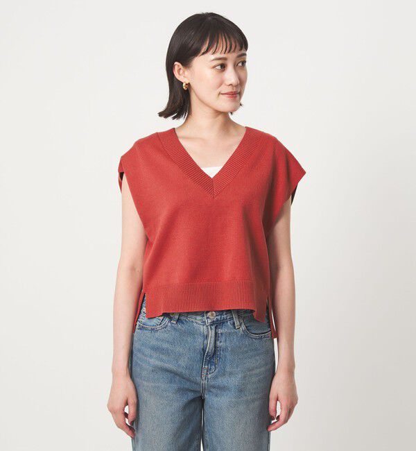 UNITED ARROWS green label relaxing「Vネック ニット ベスト」|ベスト・ジレ|