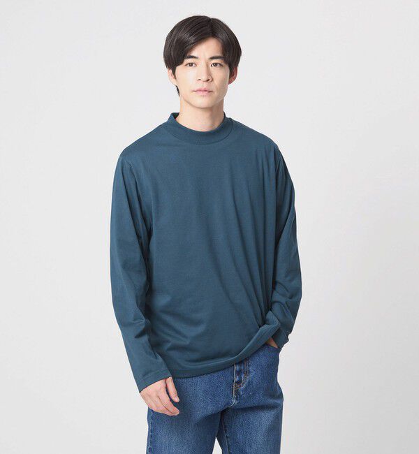 UNITED ARROWS green label relaxing「【WEB限定】JUST fit デイリーモック 長袖 Tシャツ -吸水速乾・抗菌-」|Tシャツ・カットソー|