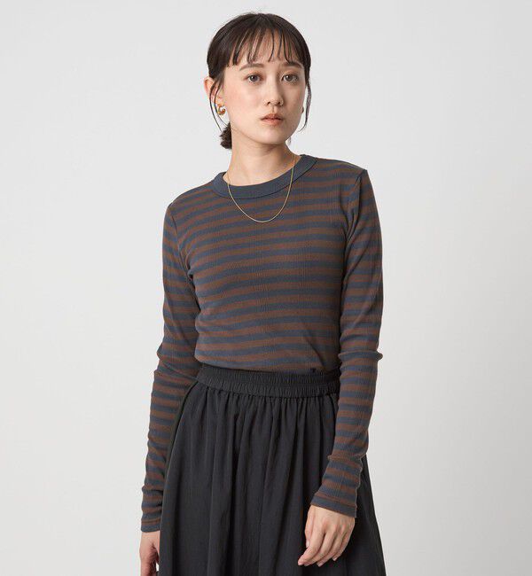 UNITED ARROWS green label relaxing「【別注】＜Robert P. Miller＞ボーダー ロングスリーブ Tシャツ」|Tシャツ・カットソー|MD.BROWN