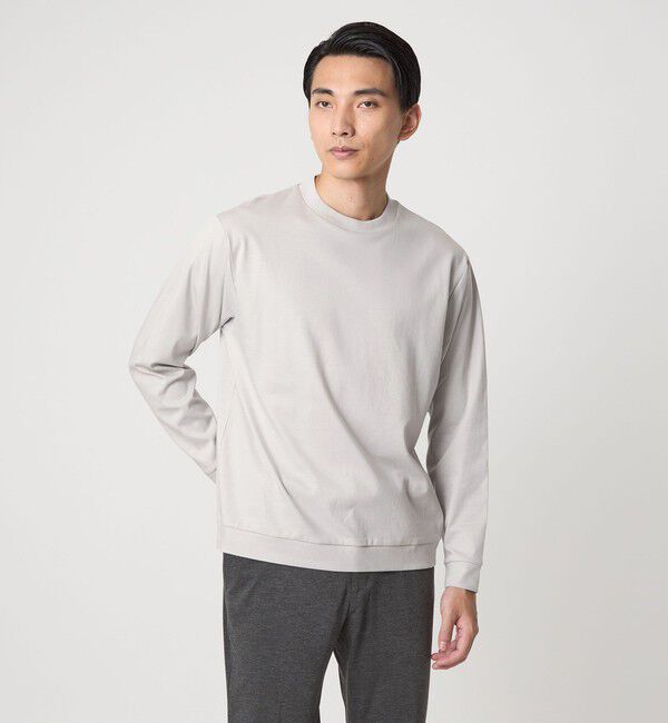 UNITED ARROWS green label relaxing「L/A ポンチ ビズ クルーネック カットソー -抗菌-」|Tシャツ・カットソー|LT.GRAY