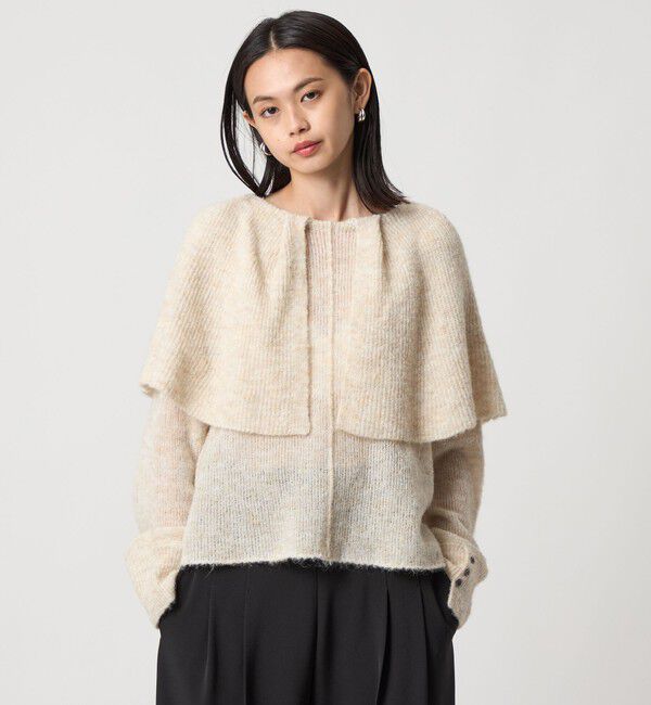 EMMEL REFINES「＜EMMEL REFINES＞EM ケープエリ ニット プルオーバー」|ニット・セーター|