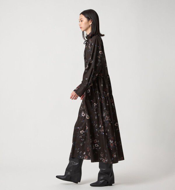 EMMEL REFINES「＜EMMEL REFINES＞EM フラワープリント キリカエ ギャザー ワンピース」|ワンピース|