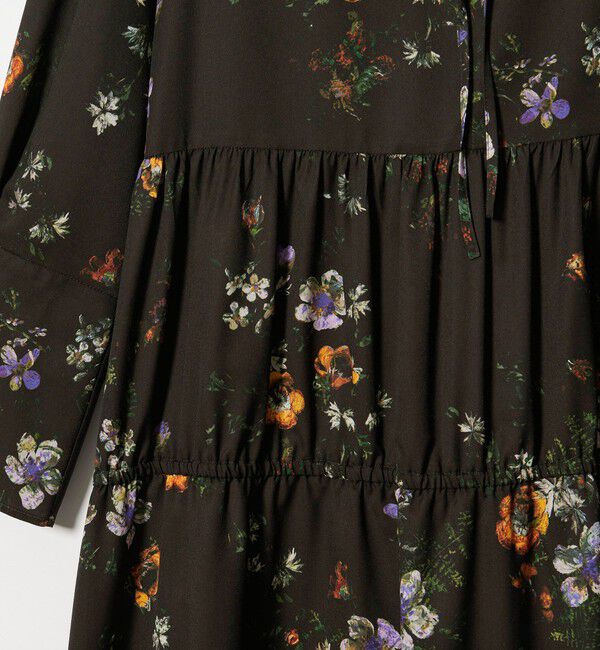 EMMEL REFINES「＜EMMEL REFINES＞EM フラワープリント キリカエ ギャザー ワンピース」|ワンピース|