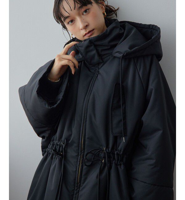 EMMEL REFINES「＜EMMEL REFINES＞EM ポンチョライク ナカワタ コート」|その他|BLACK