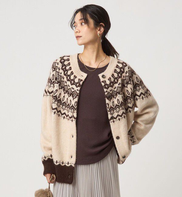 UNITED ARROWS green label relaxing「ノルディック ジャガード カーディガン」|カーディガン|