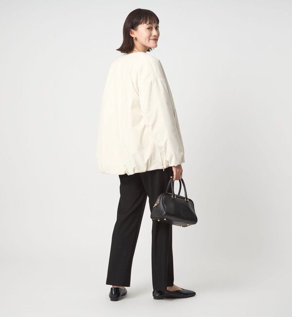 UNITED ARROWS green label relaxing「［size SHORTあり］パフィー ノーカラー ブルゾン 撥水 保温性 ウォッシャブル」|ブルゾン・スタジャン|