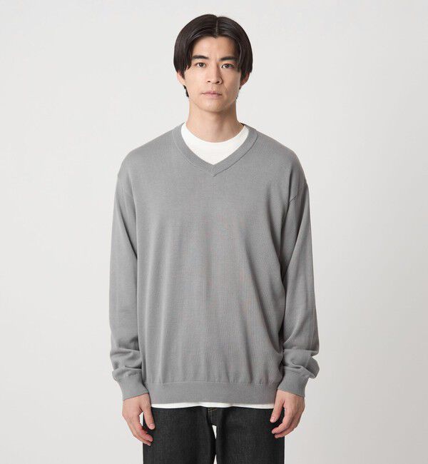 UNITED ARROWS green label relaxing「プレーン レイヤード Vネック ニット」|ニット・セーター|