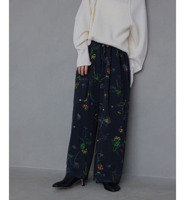 EMMEL REFINES「＜EMMEL REFINES＞EM フラワープリント イージーパンツ 2」|チノ|